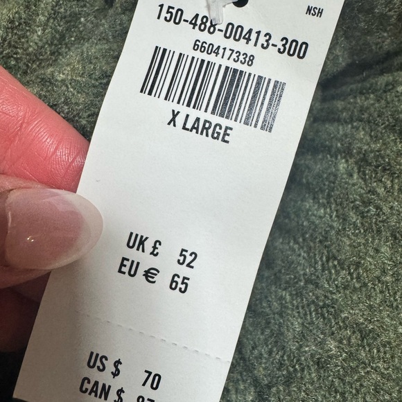 Abercrombie & Fitch Pearl Button Collared Cardigan in green XL NWT - Picture 5 of 6